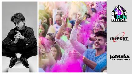 Dawid Kwiatkowski i Kolorowa Eksplozja Barw podczas Sport & Fun Festival